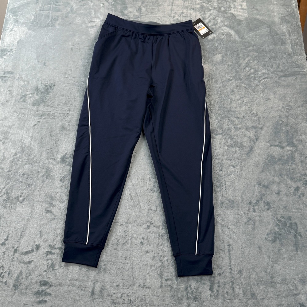 Under Armour Womens Navy Blue Loose Fit Joggers Piping Athletic Pants Small NWT